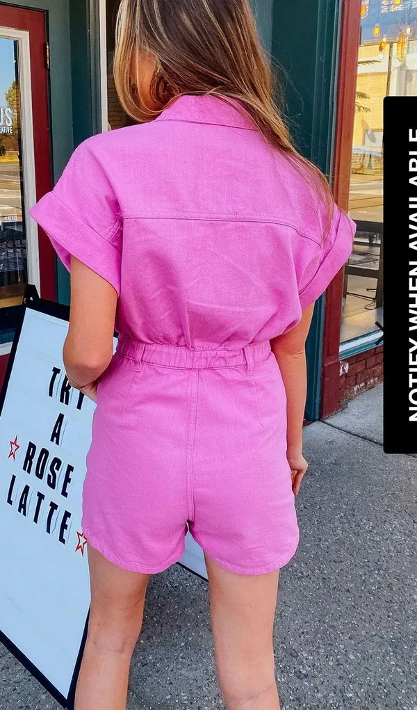 idem Ditto Denim Utility Romper - Image 3