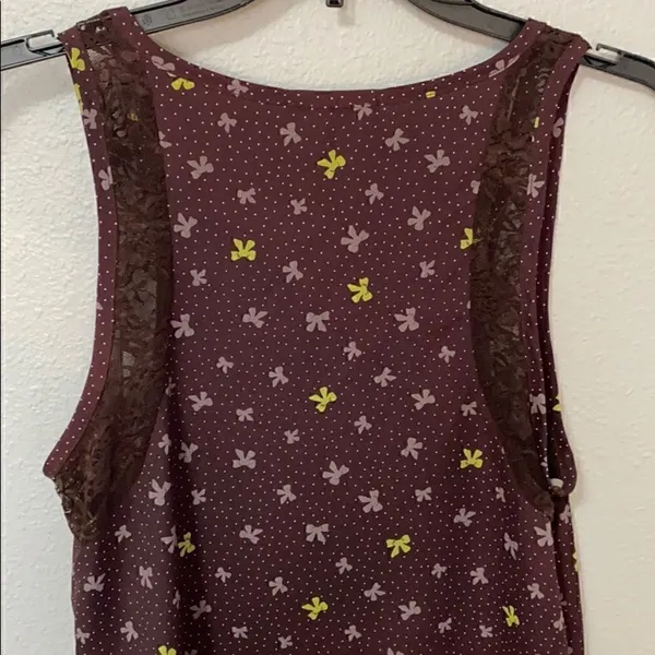 Lush High Low Tank Bow Top w/ Lace Detail - Image 4