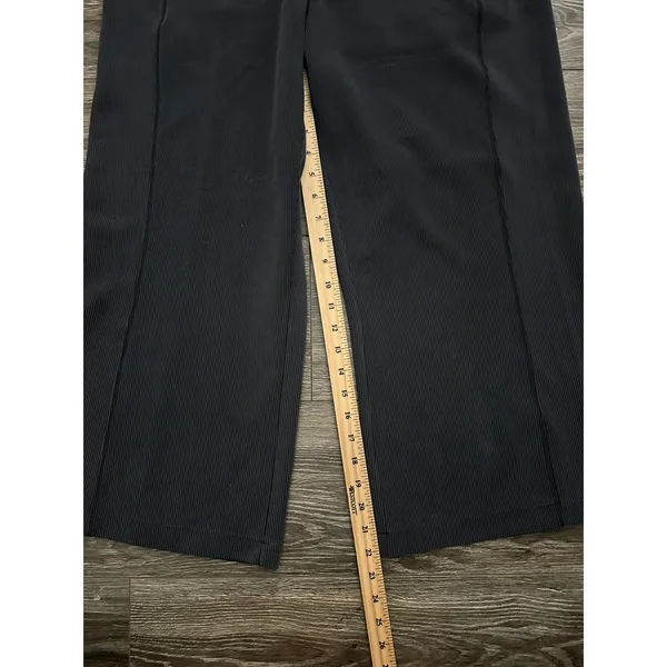 Lululemon Ribbed Softstreme Mid-Rise Wide-Leg Cropped Pant 25" Graphite Grey 14 - Image 2