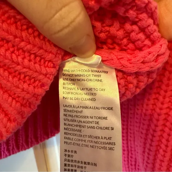 Free People Dream Cable Knit Sweater in Hibiscus Highlight Pink Size Small - Image 7
