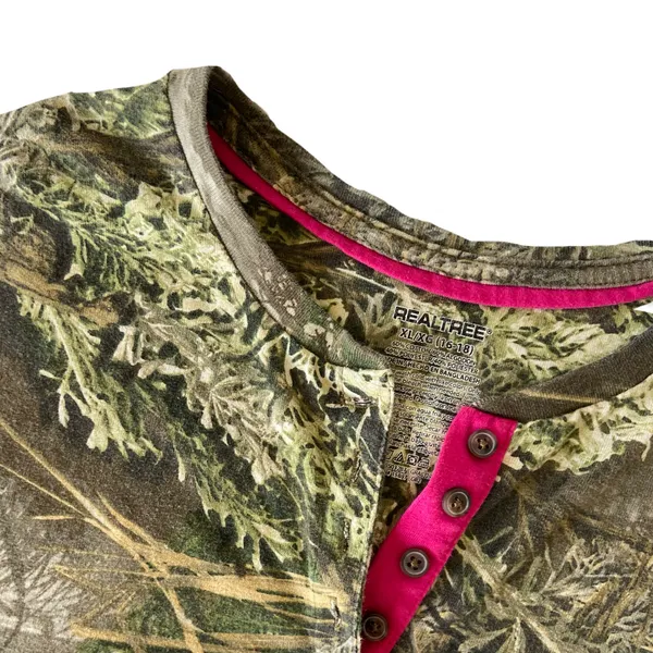 Camo Long Sleeve Henley Shirt 🔥 - Image 2