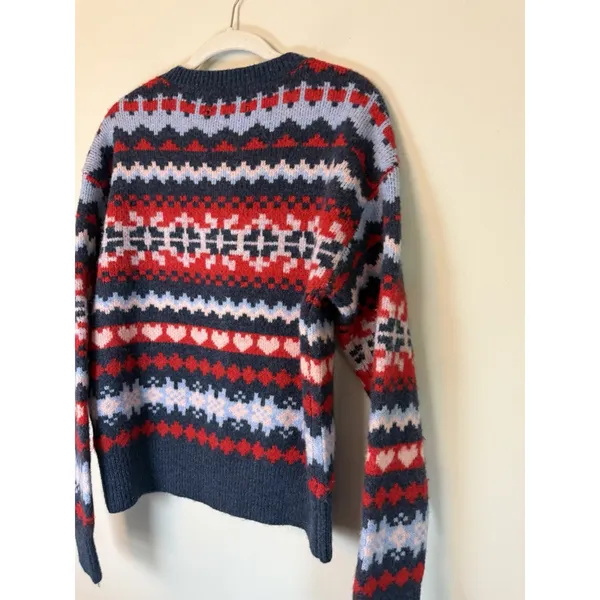 Lucky Brand Fair Isle Wool Brand Cardigan Sz S NWT With Flaw READ $128 - Image 12