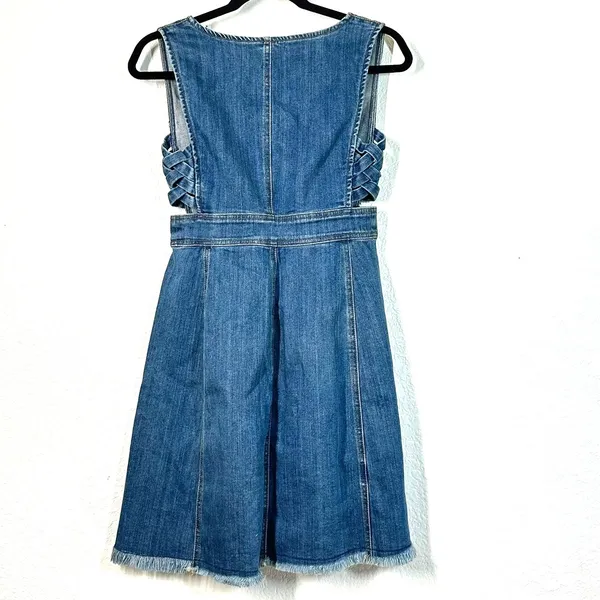PacSun Dress S Denim Mini Side Cutouts Western core Country Coastal Cowgirl Jean - Image 3