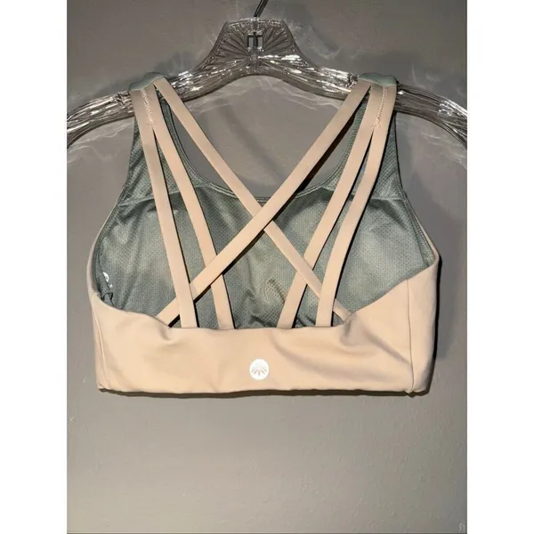 Senita Athletics two toned cross back padded sports bra XS - Image 2