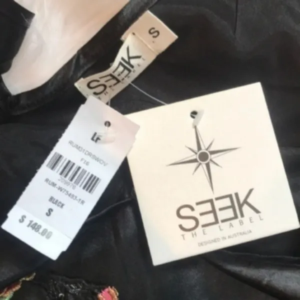 NWT Seek the label black floral slip dress - Image 4