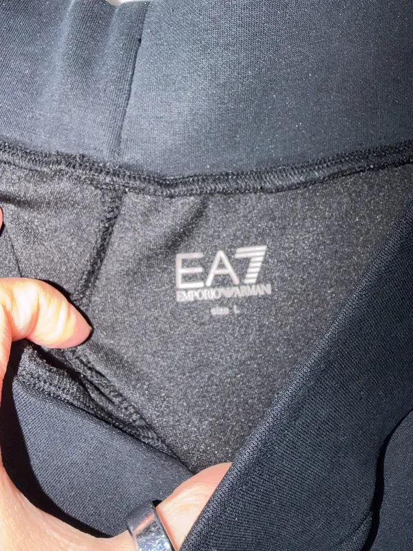 EA7 Emporio Armani Black Logo Sweatpants Joggers Size Size Large - Image 10