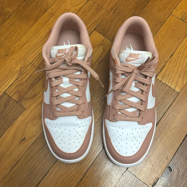 Nike Dunk Low Sneakers - Pink and White - Image 2