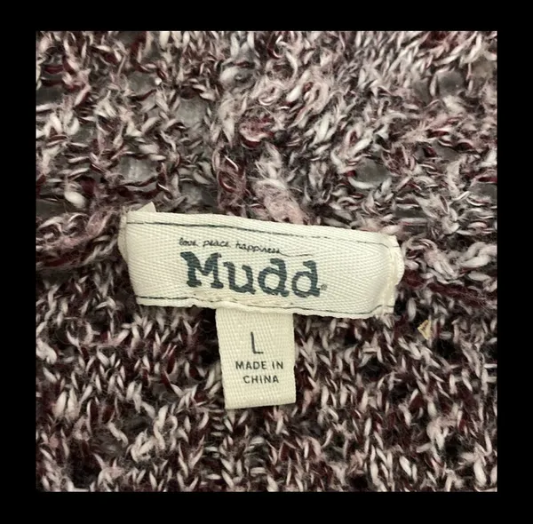 Mudd purple/cream cardigan sweater- size large - Image 5