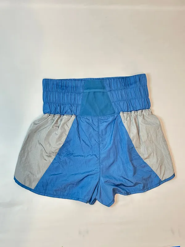 Free People Movement NWOT The Way Home Colorblock Shorts - Royal Blue/Silver - S - Image 4