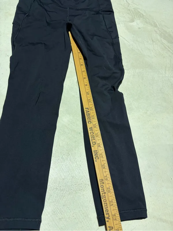 Lululemon Black final lap crop Athletic Leggings 8 - Image 5