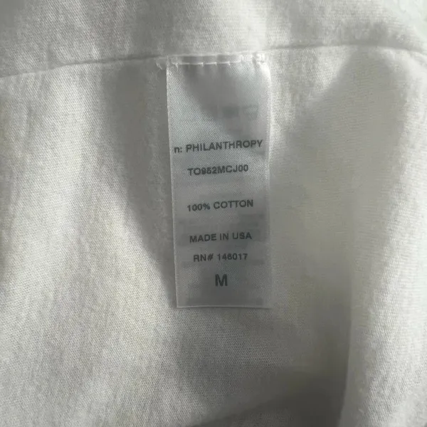 n:Philanthropy Verbena Stripe Shoulder T-Shirt in White Size US‎ Medium - Image 12