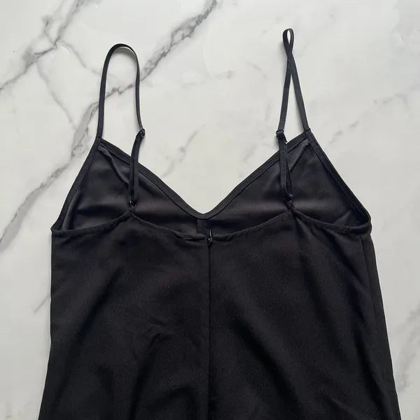 Anthropologie Hutch Mega Wide Leg Jumpsuit Black Size Small Spaghetti Strap - Image 8