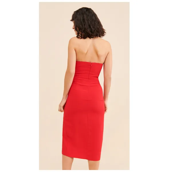 Amanda Uprichard Puzzle Strapless Midi Dress Size Small - Image 2