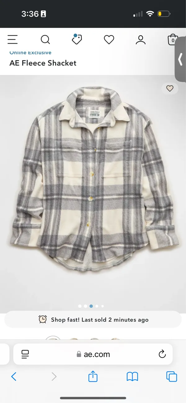 American Eagle Shacket Plaid Flannel - Image 2