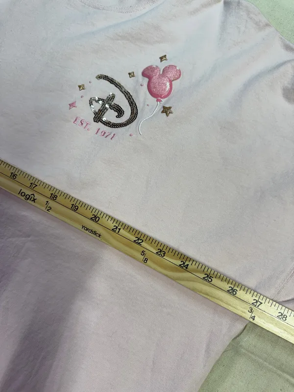Disney World Walt Disney 50th Anniversary Spirit Oversize long Sleeve Shirt Pink XL - Image 3