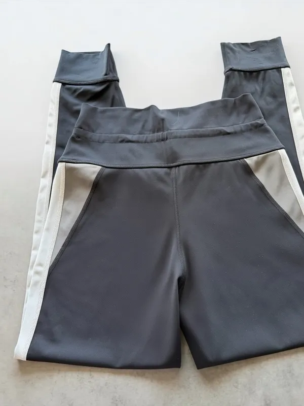 Aerie OFFLINE Leggings Womens Large Charcoal High Waisted 7/8 Athletic Pants - Image 2