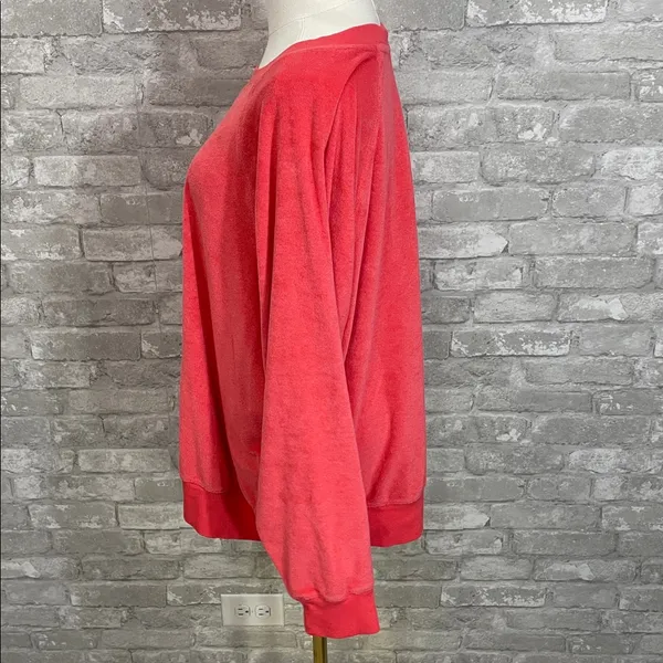 Old Navy Vibrant Corral Terry Crewneck Sweatshirt - Image 2