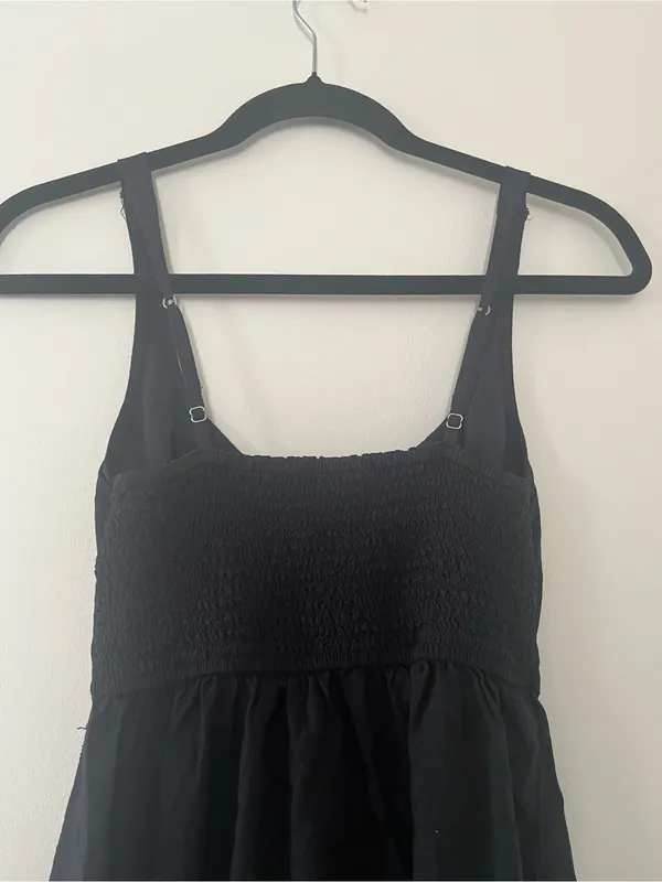 Abercrombie & Fitch Black Slip Mini Dress XS Loungewear Euro Summer - Image 7
