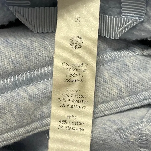 Lululemon Women's Blue Fleece Hoodie Hooded Pullover Sweatshirt Top Size 4 - Image 4