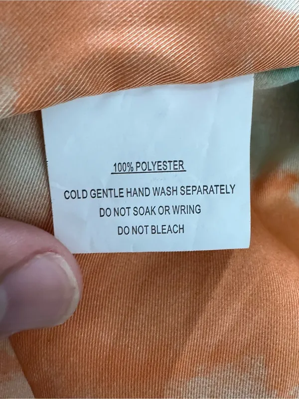 Hello Molly Starts With A Kiss Wrap Dress Orange Aqua Size 4/S NEW NWT Tie Dye - Image 8