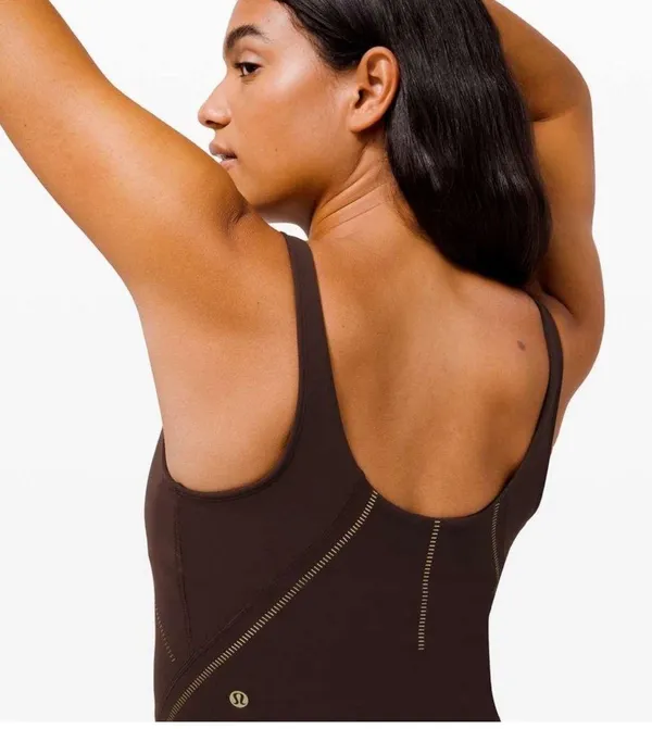 Lululemon Brown  Align Tank Gold Detail - Image 5