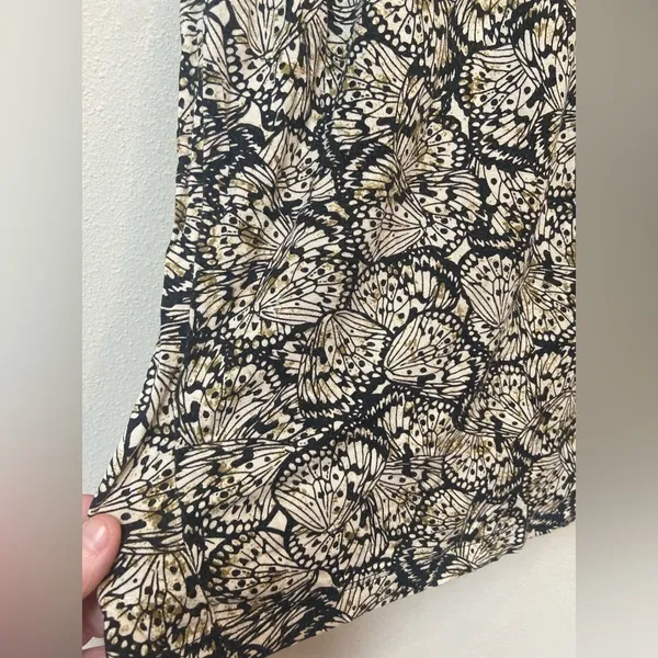 Cupio Small Butterfly Print A-Line Skirt Stretch Fit & Flare - Image 5
