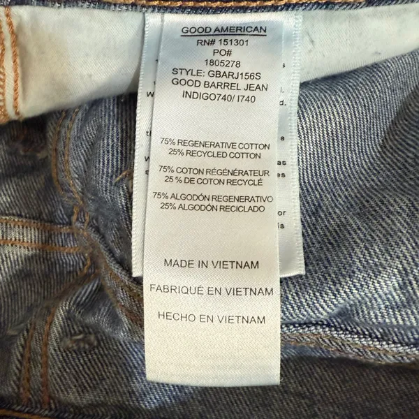 Good American Good Barrel Relaxed Jeans Women 12/31 Blue High Rise Wide Tapered - Image 10