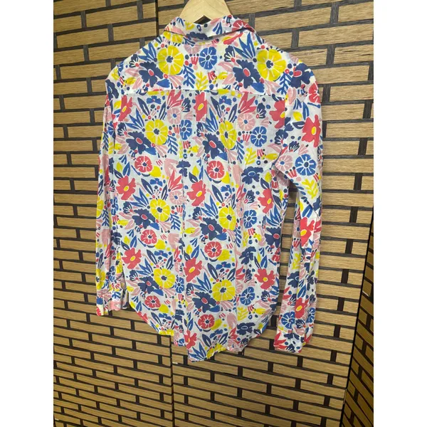 Roller Rabbit White Floral Button‎ Down Shirt Size XS - Image 2