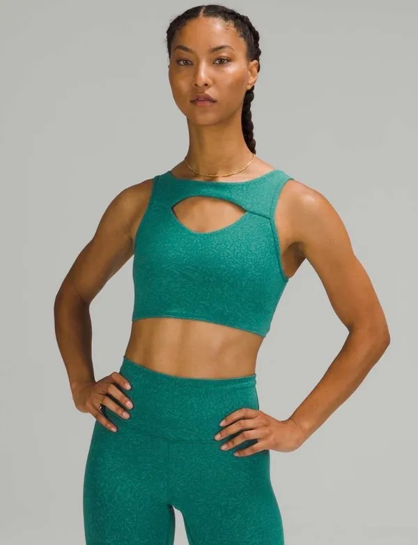 Lululemon Everlux Cut-Out Train Bra *Medium Support, B/C Cups Crunch Teal Lagoon 6 - Image 5