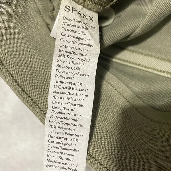 SPANX Stretch Twill Straight Leg Pants Olive Oil Green Size XS - Image 10