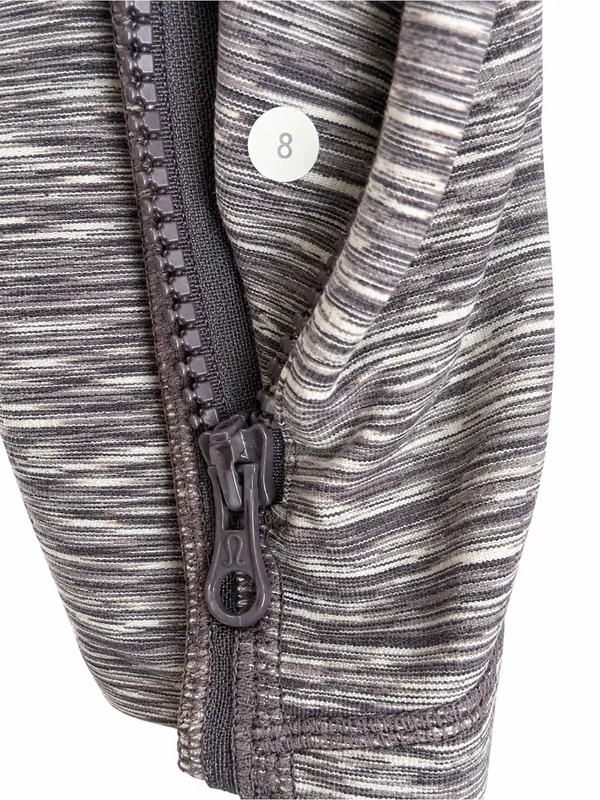 Lululemon Define Jacket Space Dye Gray White Full Zip Women’s Size 8 - Image 5