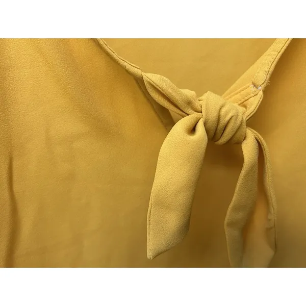 LOFT Outlet Ann Taylor Mustard Yellow Camisole Bow Accent Cami Tank Top Sz S - Image 4