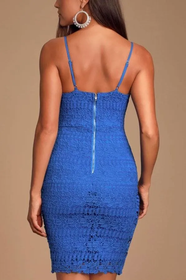 Lulu’s Blue Lace Dress Small - Image 3