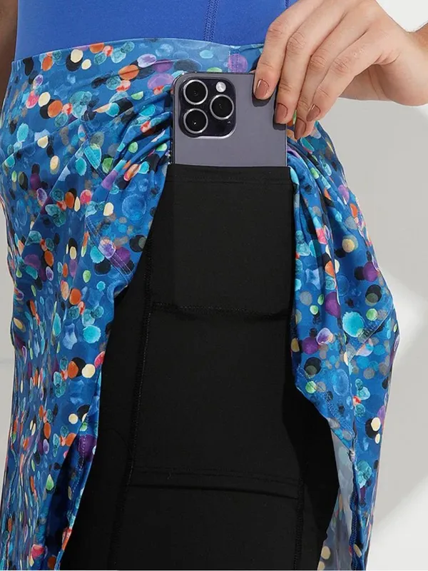 Dona Jo Ultimate Skirt Skort Blue Multicolor Pickleball Golf Athleisure Tennis - Image 4