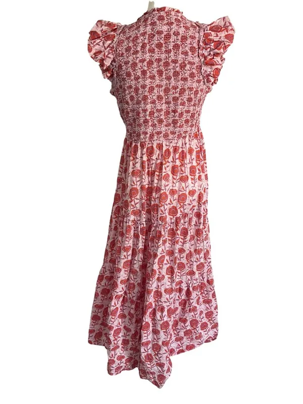 Saylor Almina Maxi Dress in Pink Print Small Womens Long Boho - Image 8