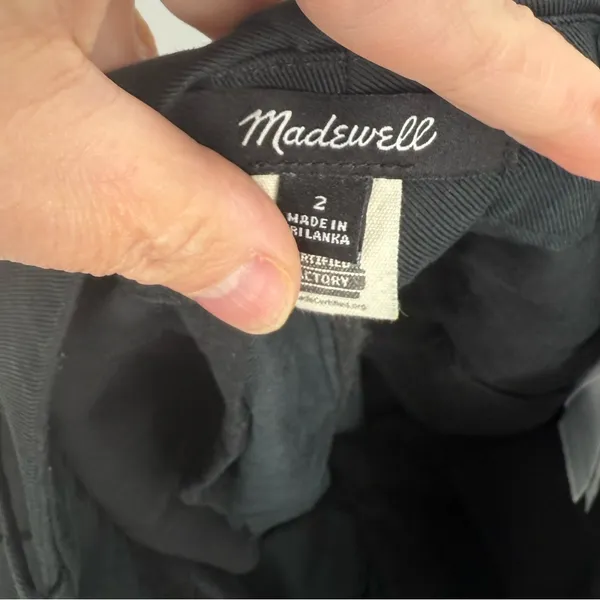 Madewell Women's Linen Blend Black Pleated Trouser Pant Slouchy Straight Size 2‎ - Image 4