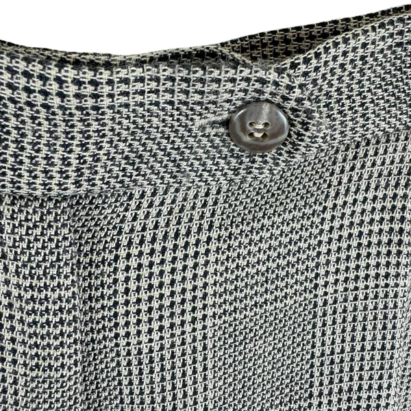 Talbots Vintage Tan Black Mini Checkered Worsted Wool Tweed High‎ Rise Pants 12 - Image 3