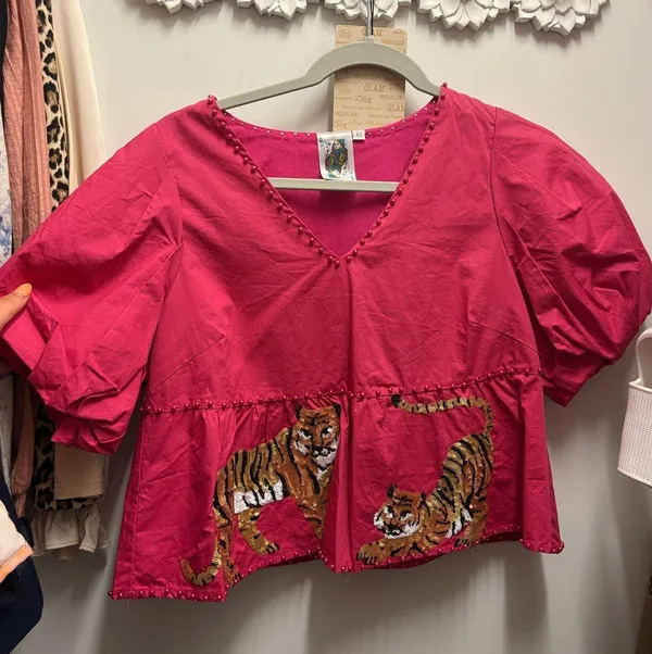 Queen of sparkles top Pink Size XS - Image 2