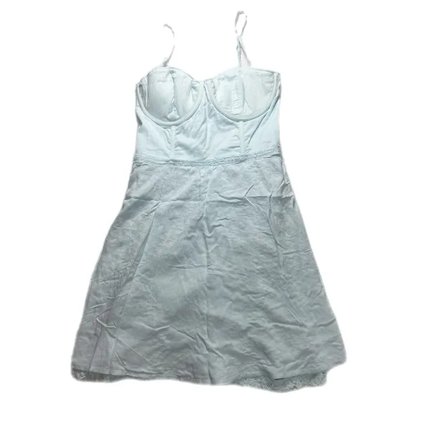 Abercrombie & Fitch Lace Bustier Fit Flare Pastel Blue Dress Size S - Image 5