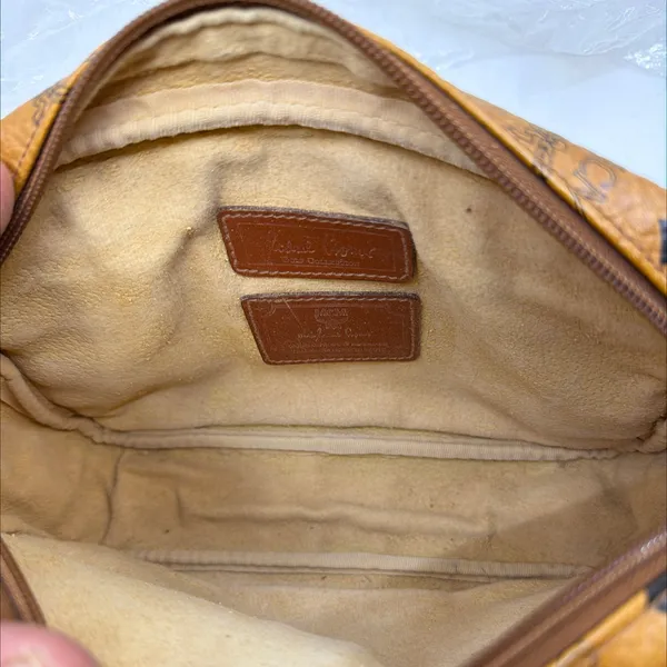 MCM Visetos Camera Cognac Coated Canvas Crossbody Bag - Image 9