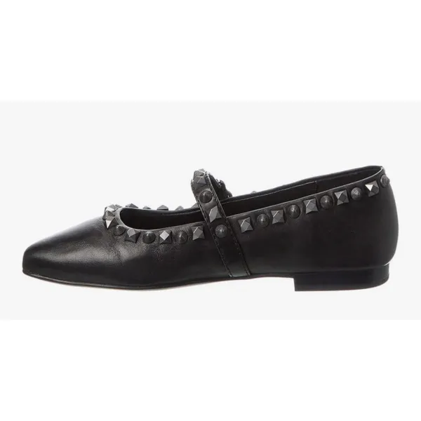 Ash Beatnik Leather Flat Women's Size 36 US 6 Mary Jane's Studded Whimsy Goth - Image 2