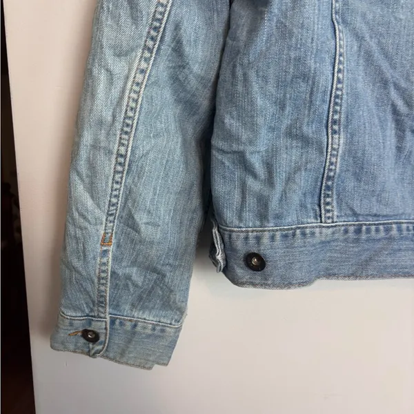 L.L. Bean Vintage Style Light Blue Denim Jean Jacket Size XL - Image 7