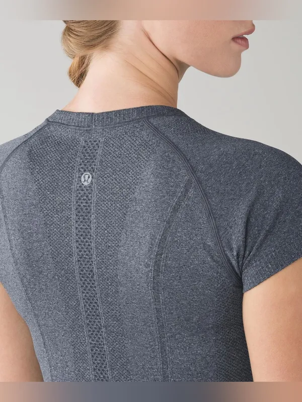 Lululemon Swiftly Tech Short Sleeve - Heathered Black - 6 - Image 5