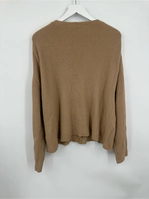 American Eagle Tan Oversized Sweater Cardigan Size Medium Boho - Image 6