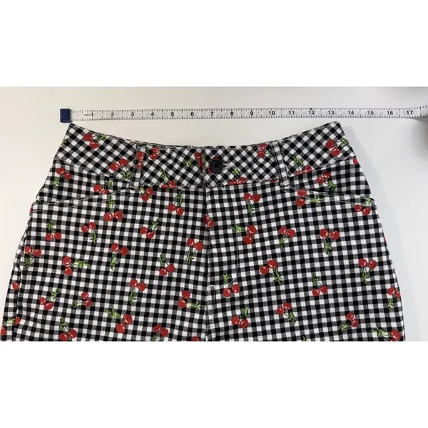 Bagatelle Collection Cherry Gingham Shorts Black White Red Check Size 4 NWT‎ - Image 5
