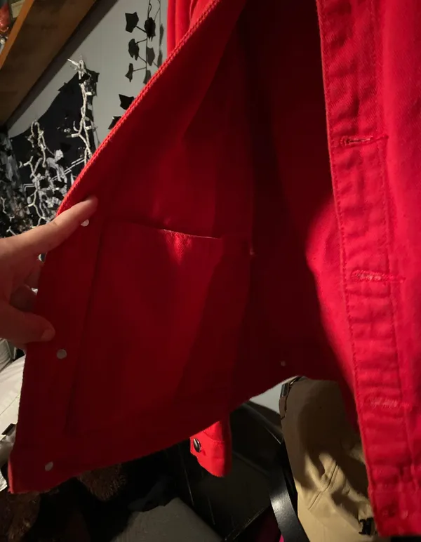 SheIn Red jean jacket - Image 2
