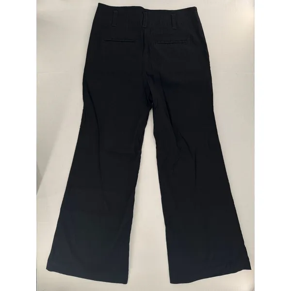 Anthropologie Maeve The Naomi Pants Sz 12 Black High Rise Wide Leg Utility - Image 11