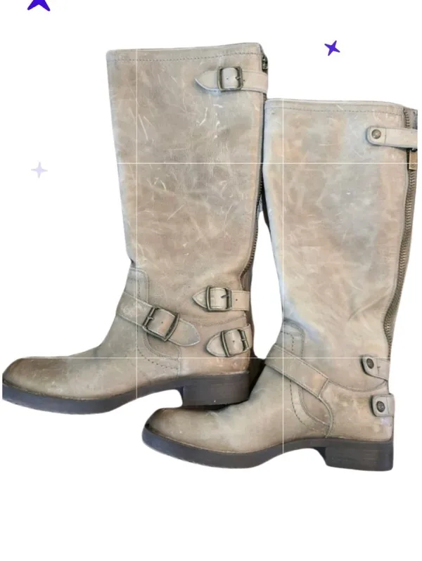 Arturo Chiang Riding Boots Womens Ella Leather Sahara Sand Size 8.5 Tan Brown - Image 2