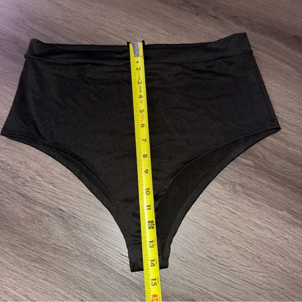 womens Black Iheartraves high cut, high waisted bikini bottoms size 1X - Image 3