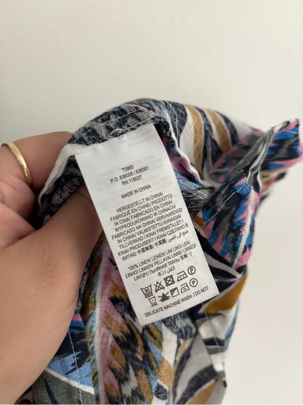 Boden Linen V-Neck Long Sleeve Blouse Top Size 20/22 - Image 4